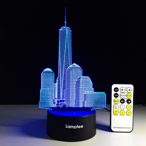 Image of City Building 3D Illusion Lamp Night Light 3DL246
