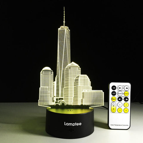 Image of City Building 3D Illusion Lamp Night Light 3DL246