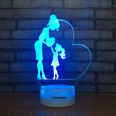 Image of Crack Lighting Base Festival Mother's Day Gift 3D Illusion Lamp Night Light 3DL2474