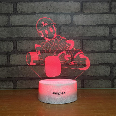 Image of Crack Lighting Base Anime Super Mario 3D Illusion Lamp Night Light 3DL2493