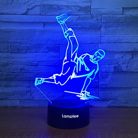 Image of Art Hip Hop Dancer 3D Illusion Lamp Night Light 3DL2502