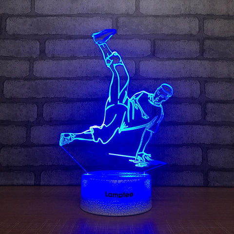 Image of Crack Lighting Base Art Hip Hop Dancer 3D Illusion Lamp Night Light 3DL2502