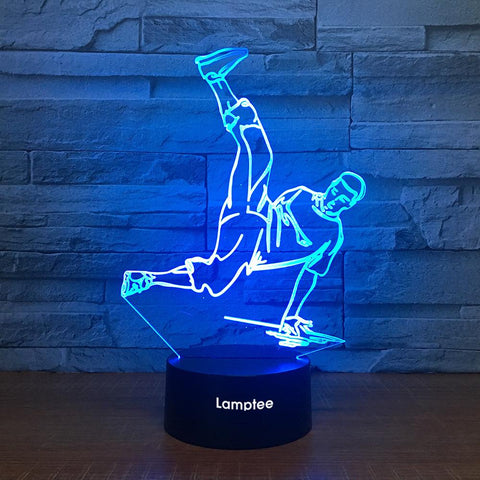 Image of Art Hip Hop Dancer 3D Illusion Lamp Night Light 3DL2502