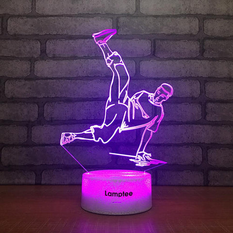 Image of Crack Lighting Base Art Hip Hop Dancer 3D Illusion Lamp Night Light 3DL2502