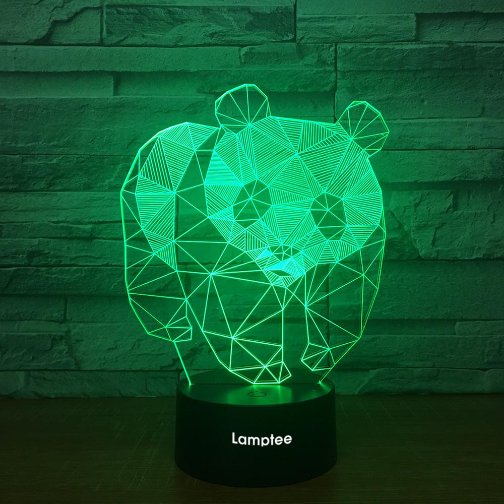 Animal Giant Panda 3D Illusion Lamp Night Light 3DL2505
