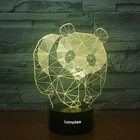 Image of Animal Giant Panda 3D Illusion Lamp Night Light 3DL2505