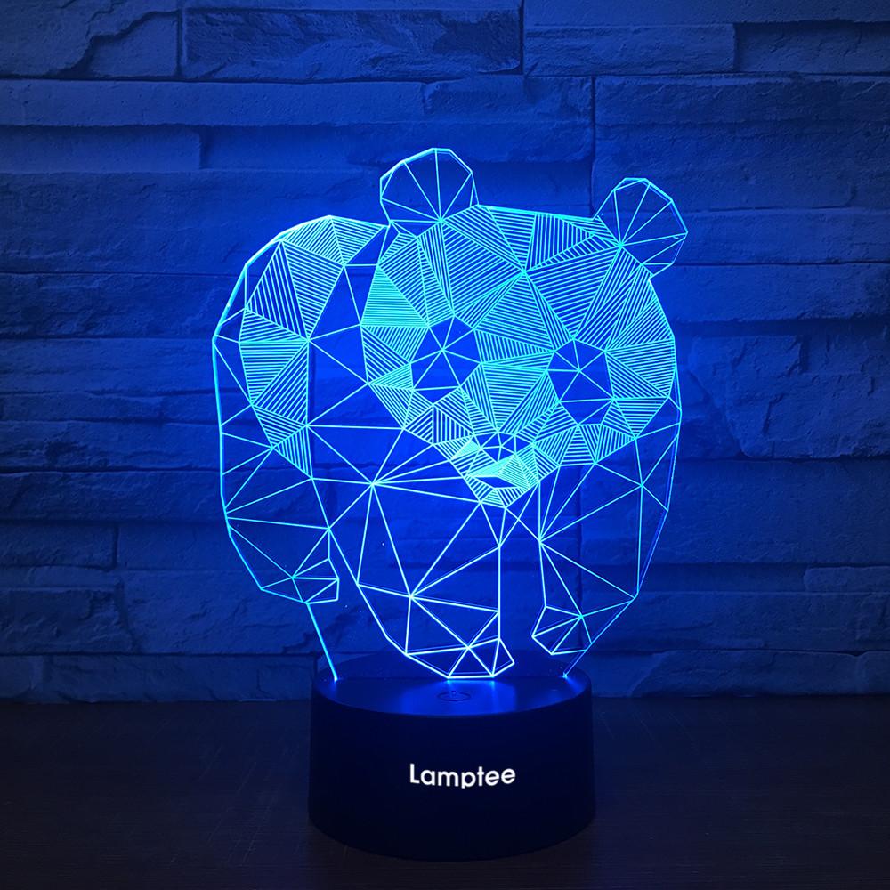 Animal Giant Panda 3D Illusion Lamp Night Light 3DL2505