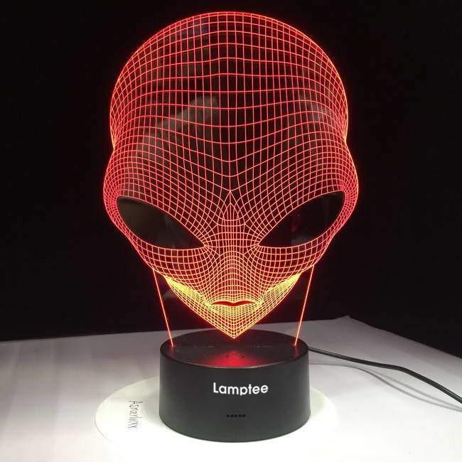 Alien Head V2 3D Illusion Lamp Night Light 3DL2603