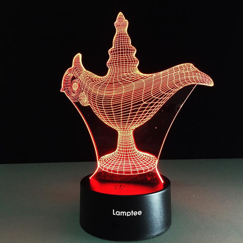 Image of Alladin Lamp 3D Illusion Lamp Night Light 3DL2604