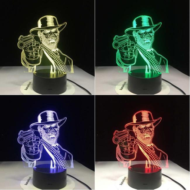 Cowboy 3D Illusion Lamp Night Light 3DL2617