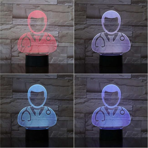 Image of Doctor 3D Illusion Lamp Night Light 3DL2627
