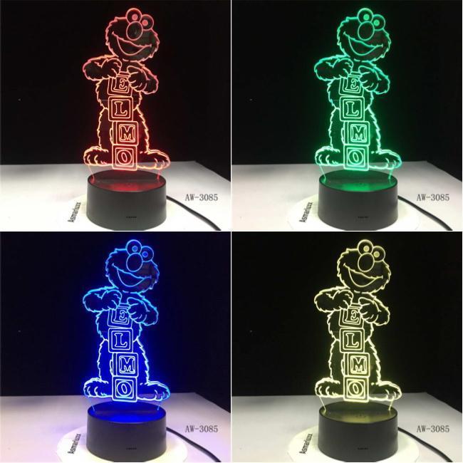 Elmo 3D Illusion Lamp Night Light 3DL2634
