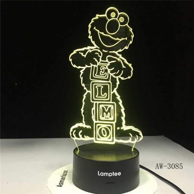 Elmo 3D Illusion Lamp Night Light 3DL2634