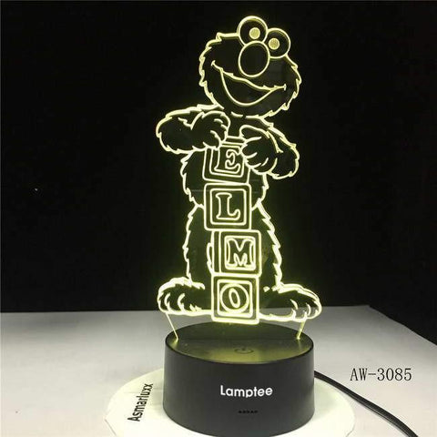 Image of Elmo 3D Illusion Lamp Night Light 3DL2634