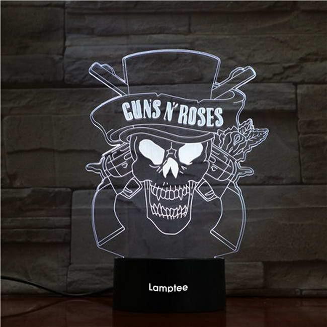 Guns N Roses 3D Illusion Lamp Night Light 3DL2646