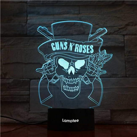 Image of Guns N Roses 3D Illusion Lamp Night Light 3DL2646