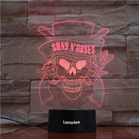 Image of Guns N Roses 3D Illusion Lamp Night Light 3DL2646