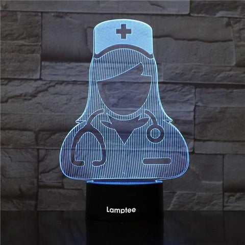 Image of Nurse 3D Illusion Lamp Night Light 3DL2681