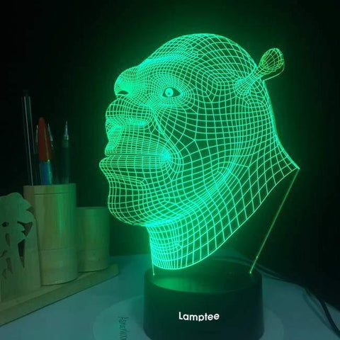 Image of Shrek 3D Illusion Lamp Night Light 3DL2693