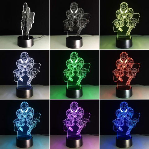 Image of Spiderman V5 3D Illusion Lamp Night Light 3DL2702