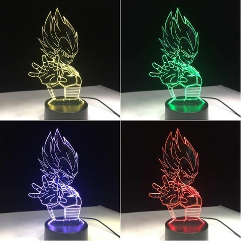 Image of Vegeta 3D Illusion Lamp Night Light 3DL2740