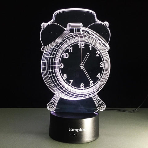 Image of Other Home Furnishings Alarm Clock 3D Illusion Lamp Night Light 3DL288