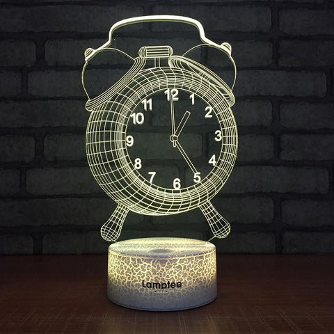 Image of Crack Lighting Base Other Home Furnishings Alarm Clock 3D Illusion Lamp Night Light 3DL288