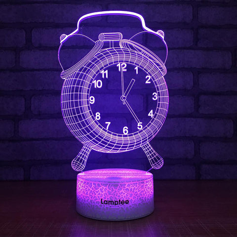 Image of Crack Lighting Base Other Home Furnishings Alarm Clock 3D Illusion Lamp Night Light 3DL288