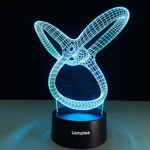 Abstract Art 3D Illusion Night Light Lamp 3DL289