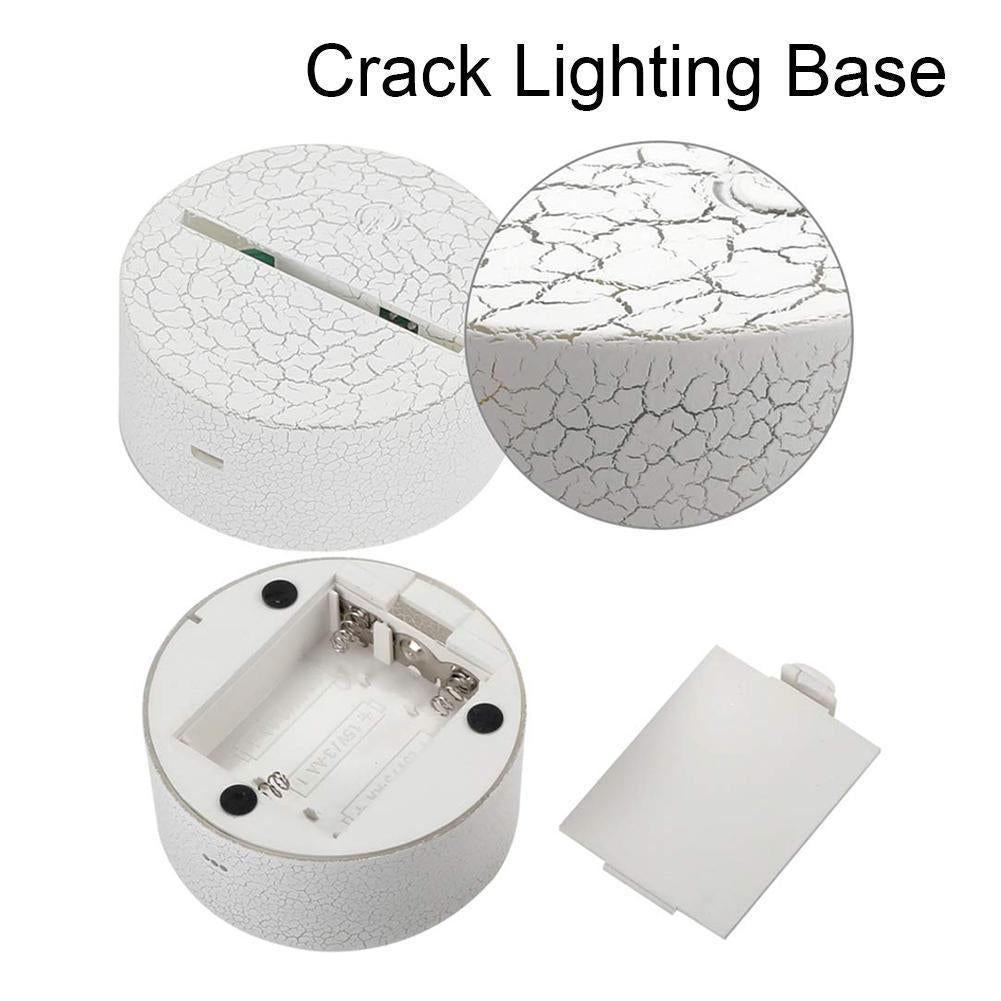Crack Lighting Base Abstract Rings 3D Illusion Lamp Night Light 3DL1917