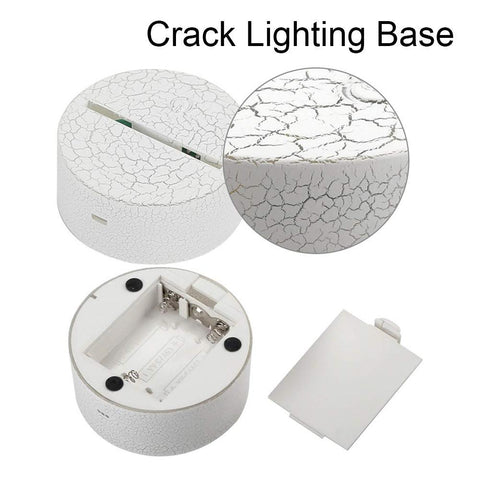 Image of Crack Lighting Base Art Cross Stereo 3D Illusion Lamp Night Light 3DL1422