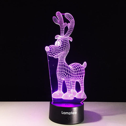 Image of Animal Cute Doggy Puppy 3D Illusion Lamp Night Light 3DL302
