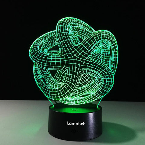 Image of Abstract Spiral 3D Illusion Lamp Night Light 3DL303