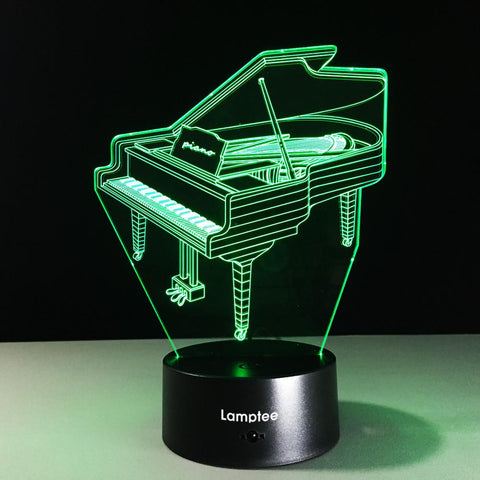 Image of Musical Instruments Piano 3D Illusion Lamp Night Light 3DL314