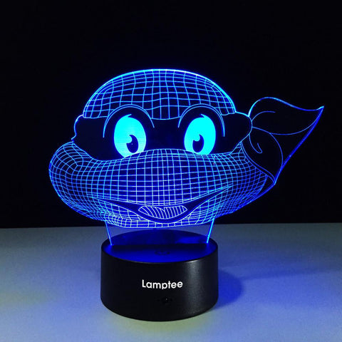 Image of Anime Teenage Mutant Ninja Turtles Figure 3D Illusion Lamp Night Light 3DL354