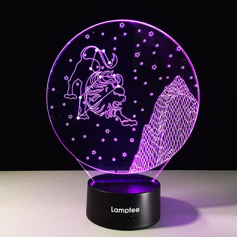 Image of Other Twelve Constellations Leo Constellation 3D Illusion Lamp Night Light 3DL367