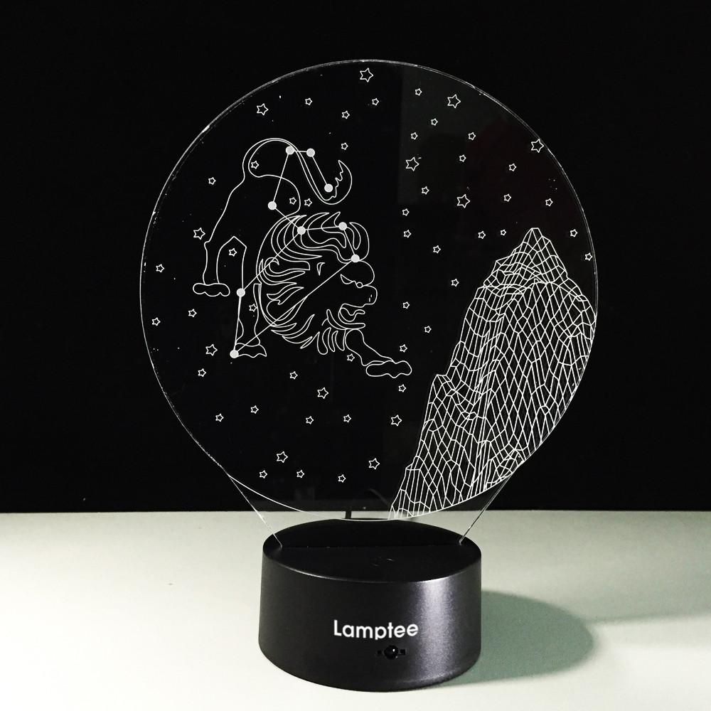 Other Twelve Constellations Leo Constellation 3D Illusion Lamp Night Light 3DL367