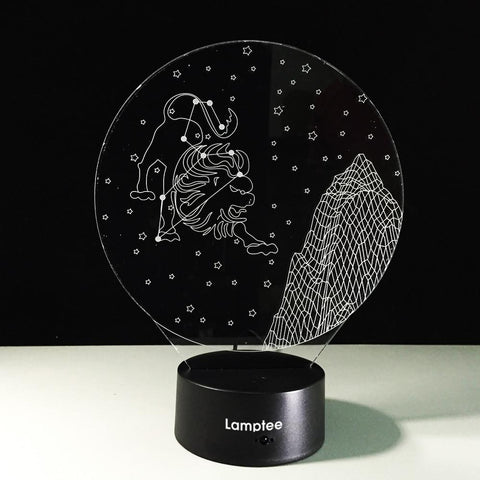 Image of Other Twelve Constellations Leo Constellation 3D Illusion Lamp Night Light 3DL367