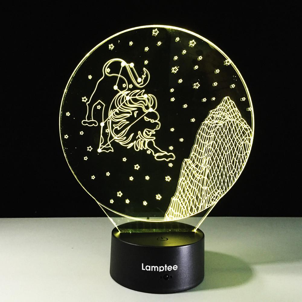 Other Twelve Constellations Leo Constellation 3D Illusion Lamp Night Light 3DL367