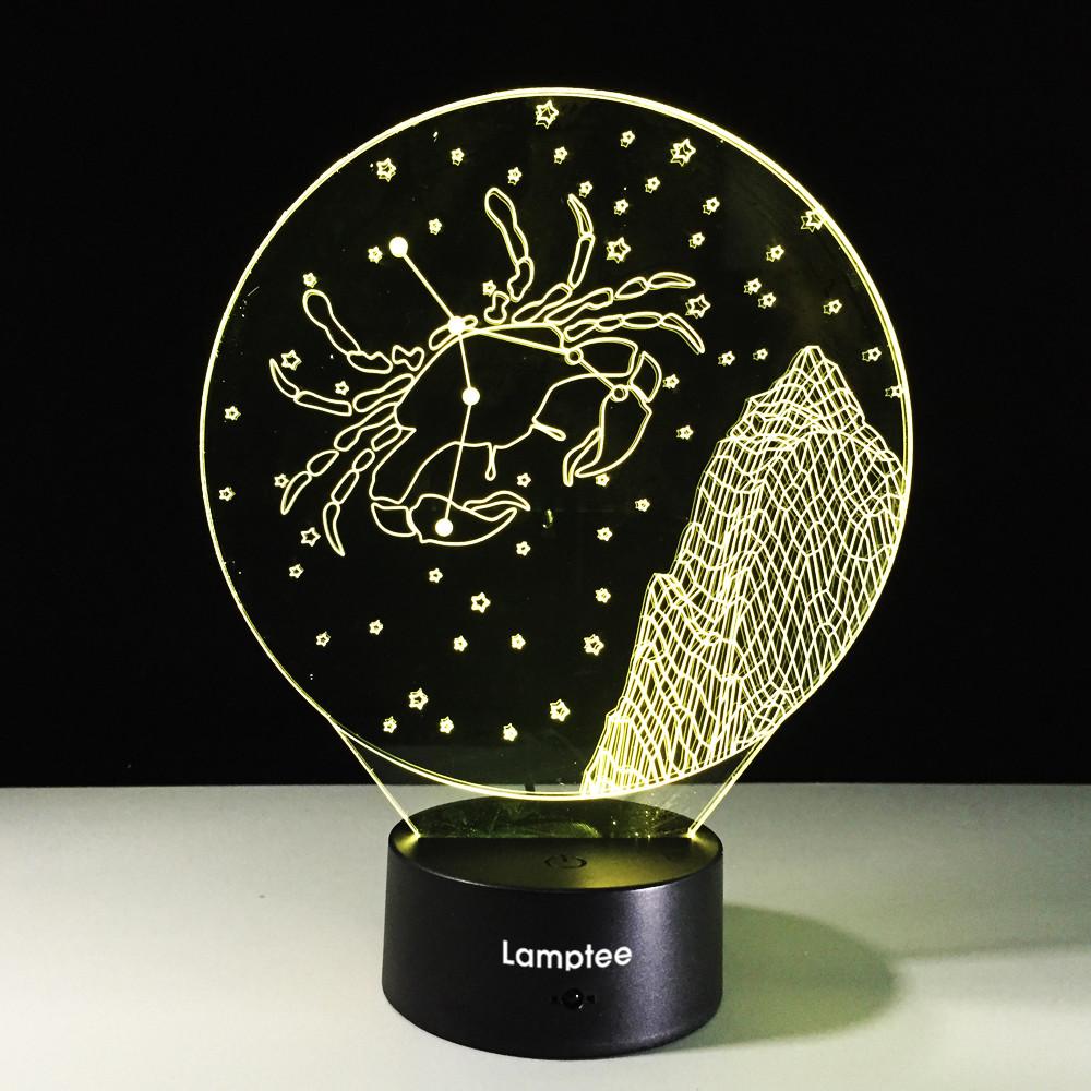 Other Twelve Constellations Cancer Constellation 3D Illusion Lamp Night Light 3DL368