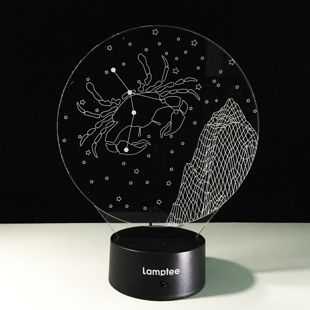 Other Twelve Constellations Cancer Constellation 3D Illusion Lamp Night Light 3DL368