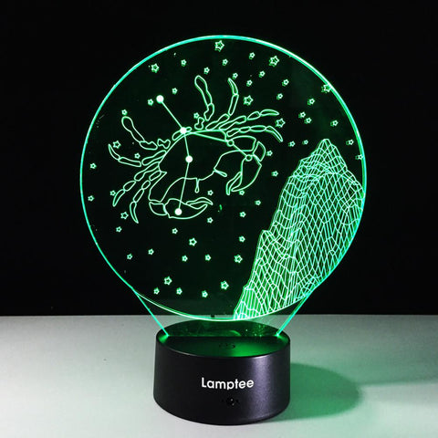 Image of Other Twelve Constellations Cancer Constellation 3D Illusion Lamp Night Light 3DL368