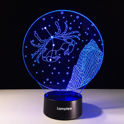 Image of Other Twelve Constellations Cancer Constellation 3D Illusion Lamp Night Light 3DL368