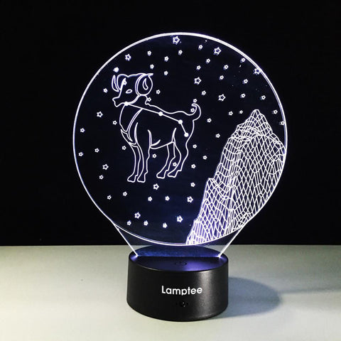 Image of Other Twelve Constellations Aries Constellation 3D Illusion Lamp Night Light 3DL370