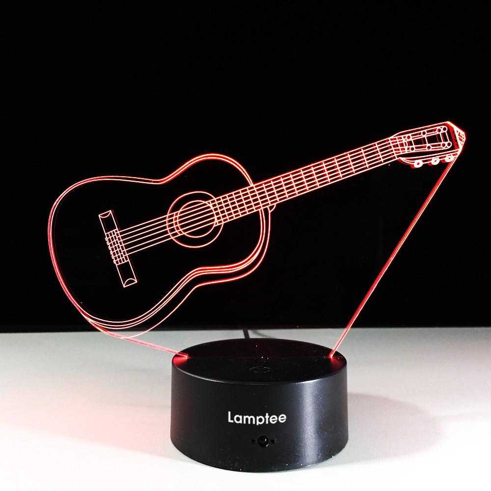 Musical Instruments Guitar 3D Illusion Lamp Night Light 3DL398