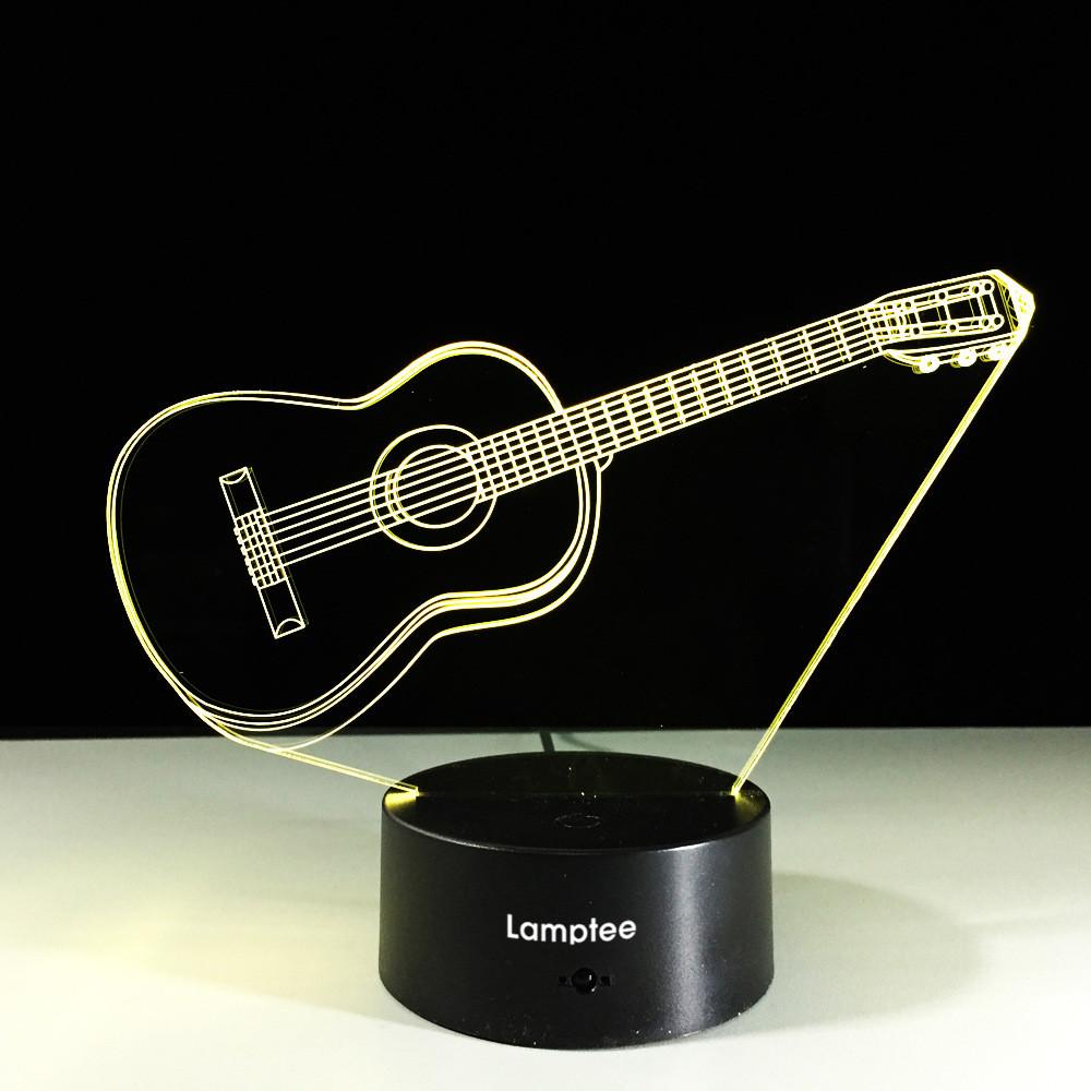 Musical Instruments Guitar 3D Illusion Lamp Night Light 3DL398