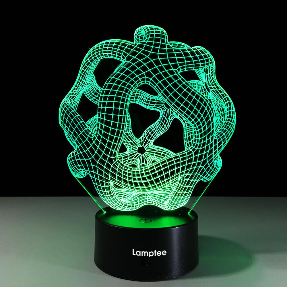 Abstract Peculiar Shaped 3D Illusion Night Light Lamp 3DL495