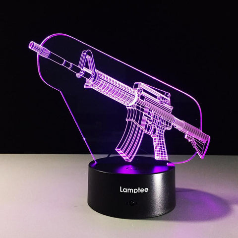 Image of Other Weapon Fake Asualt Rifle 3D Illusion Night Light Lamp 3DL385