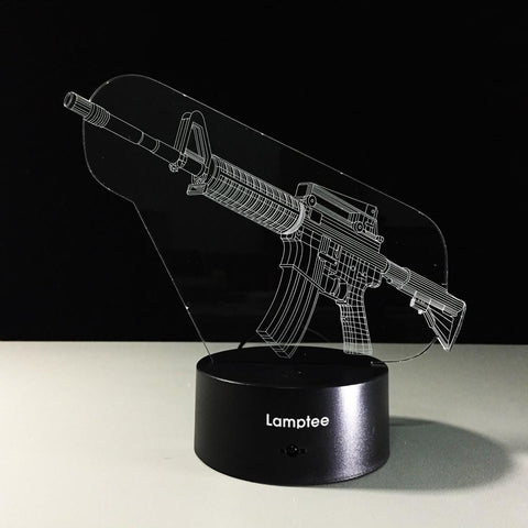Image of Other Weapon Fake Asualt Rifle 3D Illusion Night Light Lamp 3DL385