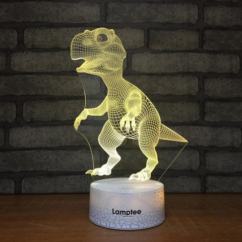 Image of Crack Lighting Base Animal Classic Trex Dinosaur 3D Illusion Night Light Lamp 3DL387